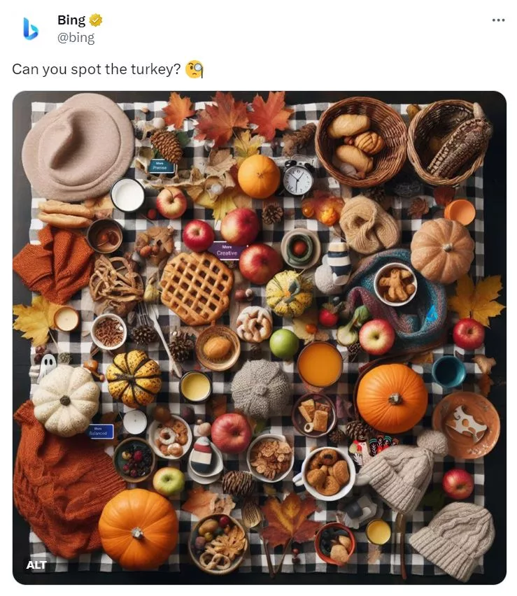 You must be hungry if you can spot the turkey hiding in the Thanksgiving table in under 9 seconds

