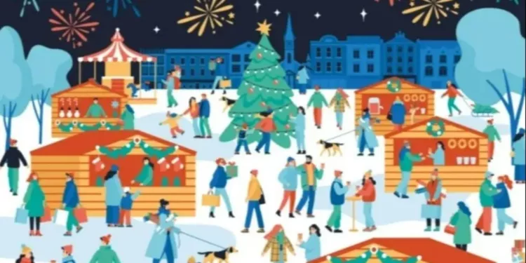 Optical Illusion Spot Reindeer Inside Christmas Holiday Picture