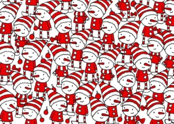 Brain Teaser Spot 3 Candy Canes Hidden Among Snow Elves
