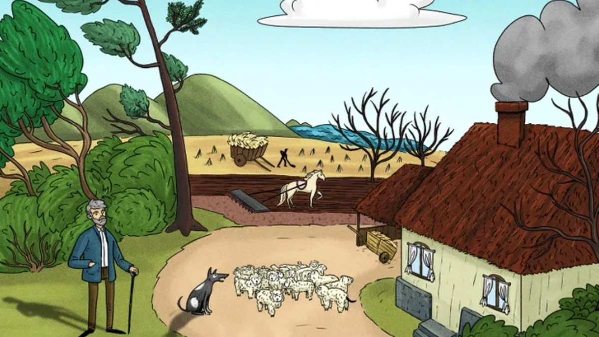 Can You Spot 26 Mistakes in the Picture of a Farmhouse Under 1 Minute?