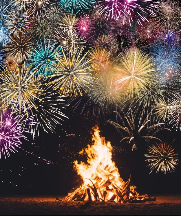 Spot 3 Pinwheels Among The Fireworks In Picture Brain Teaser