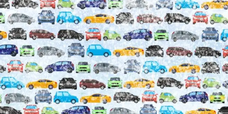 Brain Teaser Spot The Car With Lights On In Snowy Picture